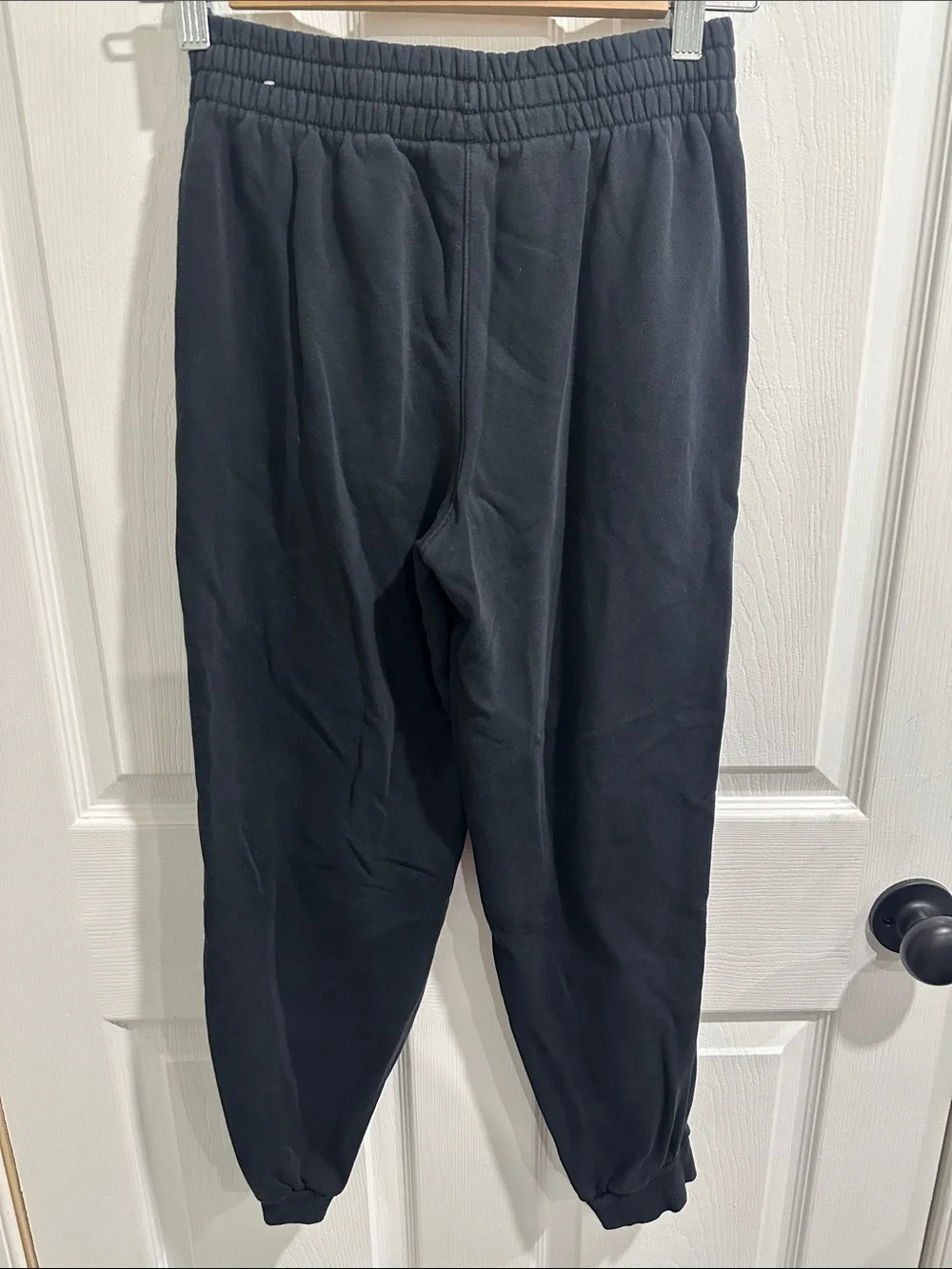 Nike Black Kids Fleece Joggers with White Logo Youth L